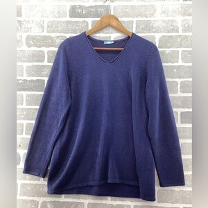 J. McLaughlin Navy knit long sleeve sweater size XL